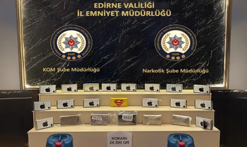 Edirne’deki Uyuşturucu Operasyonunda 24 Kilo Kokain Ele Geçirildi