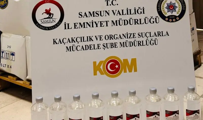 Samsun’da Kaçak Alkol Operasyonu